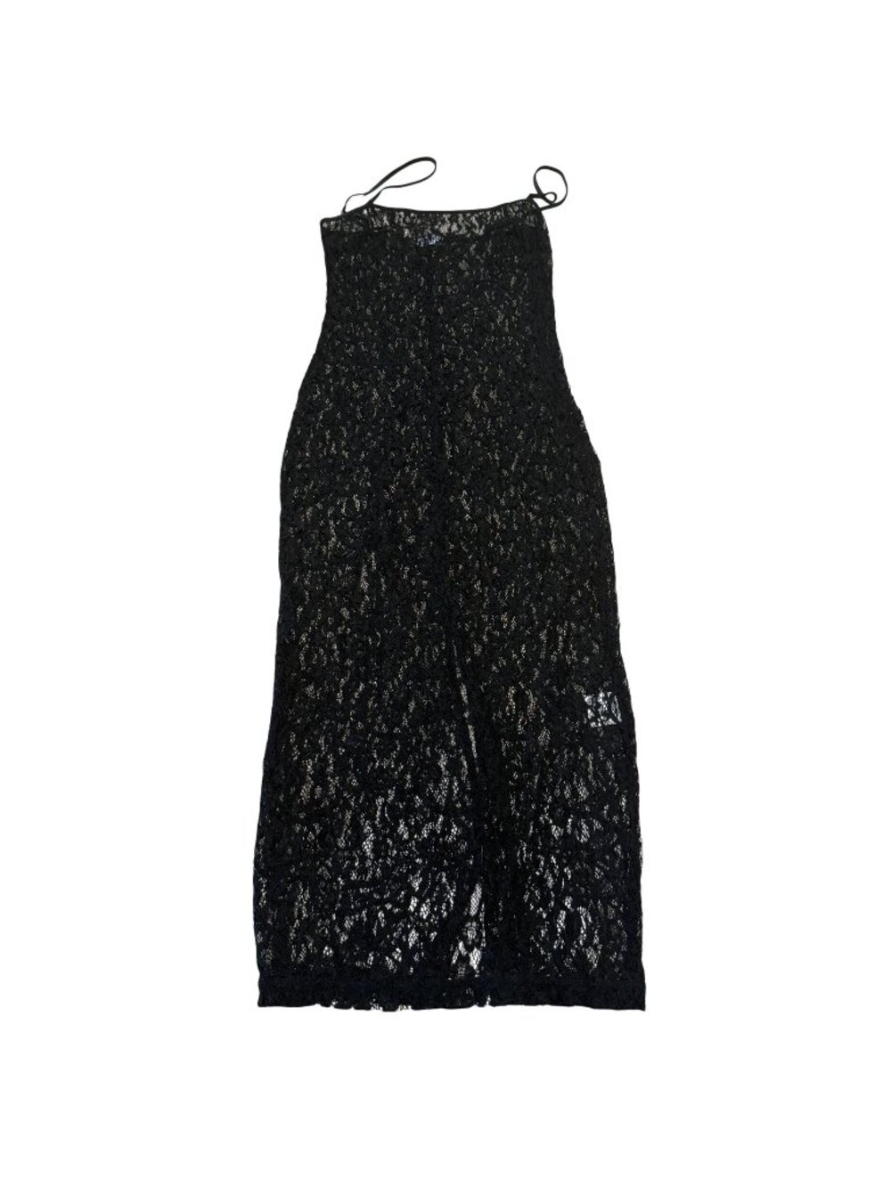 Rumored Black Sheer Lace Sleeveless Slip Dress Women's Size X-Small XS